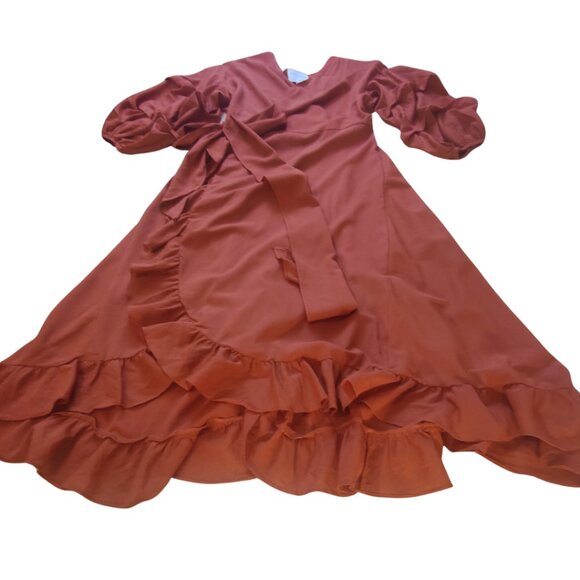 Hayden Los Angeles Ruffle Trim Wrap Dress - Picture 7 of 10